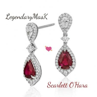 Scarlett O'Hara jewelry for the Masquerade Ball