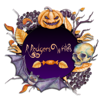 Halloween wreath signature, jack-o-lantern, pumpkin, skull, bat