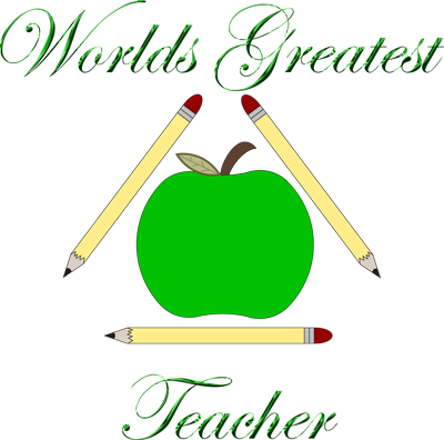 World Greatest Teacher in Green