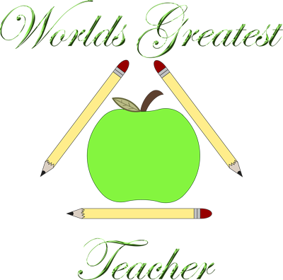 World Greatest Teacher in Medium Green