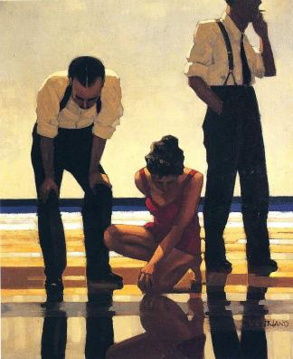 A painting called Narcissistic Bathers by Jack Vettriano 