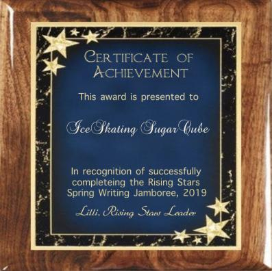 Certificate of Completion for Rising Stars