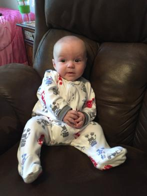 Konner in his pj's