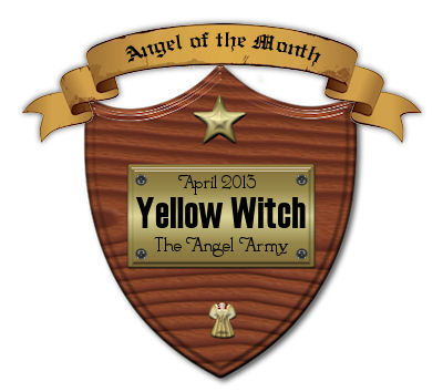 A plaque I've been rewarded as Angel of the Month -- April 2013. Thank you!