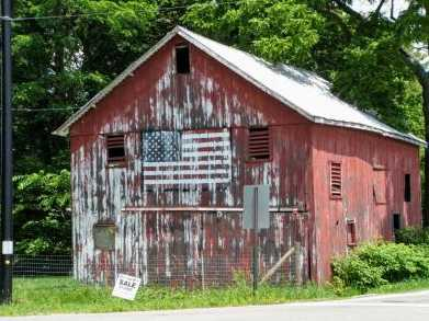 Decaying barn for sale.