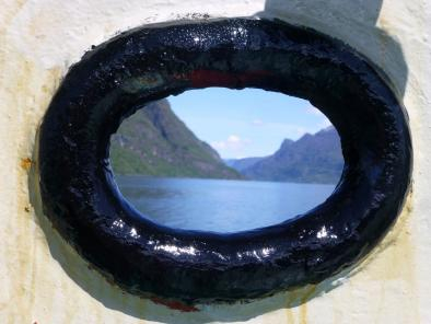 Ferry boat between Solvorn and Ornes across the Lustrafjord i Sogn og Fjordane. 