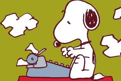 Snoopy writing for C-Note