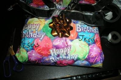 Seems like they ran out of Christmas wrapping paper
