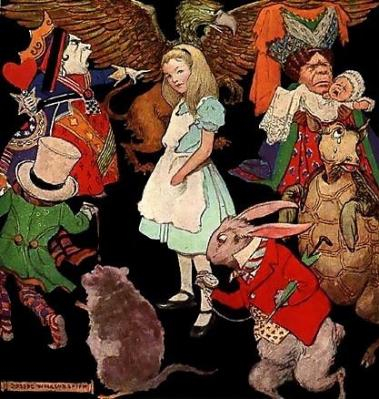 Alice in Wonderland and friends