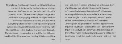 Looking Glass Poem Done with a Mirror Writing Program 