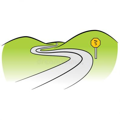 Clip art of a winding road
