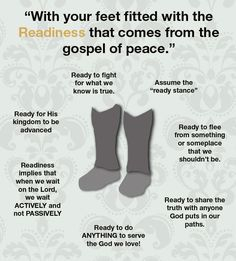Description of the feet shod with preparation of the Gospel of peace