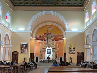 St. Stephens Catholic Cathedral, Shkodër, Albania, Note Mother Teresa on left. 2017