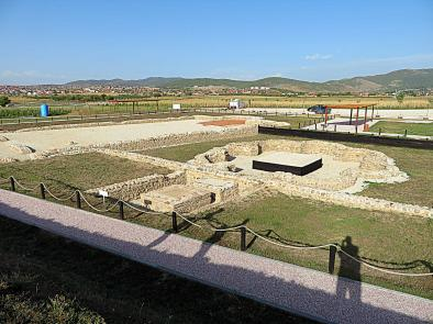 Ulpiana, Roman city ruins, outside of Prishtina, 17.shtator.2017. Rebuilt after quake 518