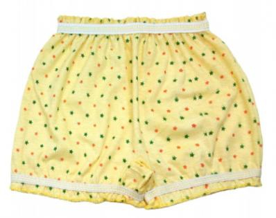 Yellow bloomers with stars.