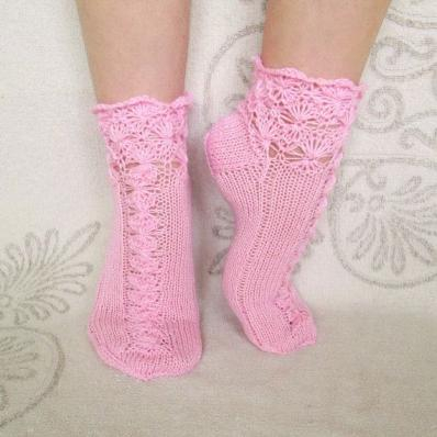 Pink socks.