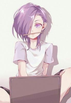 girl with laptop