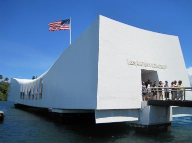 The USS Arizona Memorial to commemorate the sailors who died on December 7, 1941.