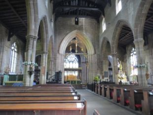 Interior of English parish church.