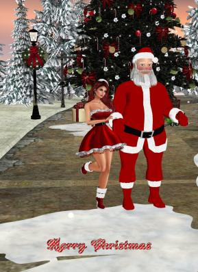 Megan and Santa Claus image.