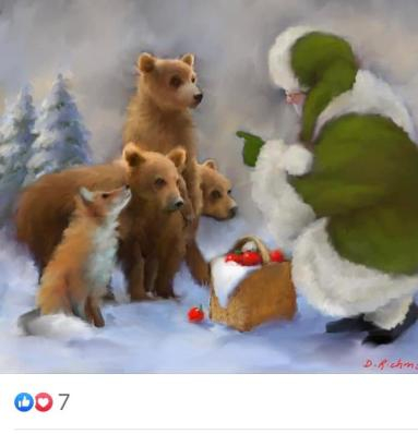 Santa with animals