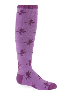 Purple unicorn knee sock