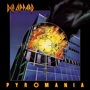 The cover of Def Leppard's "Pyromania" album