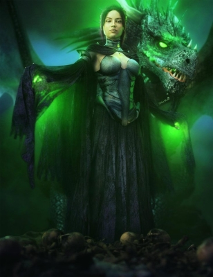 Dark Queen with Dragon