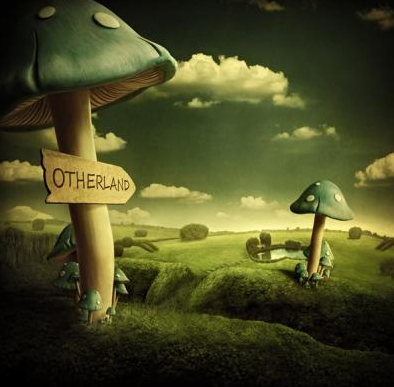 Giant mushrooms leading to Otherland.