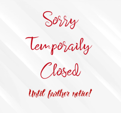 My sign for notifying others that my contest is temporarily closed.