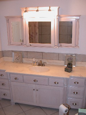 Bath Vanity with medicine cabinet.