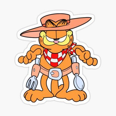 Garfield in cowboy hat