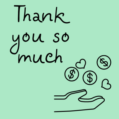 An image of appreciation for a donation.