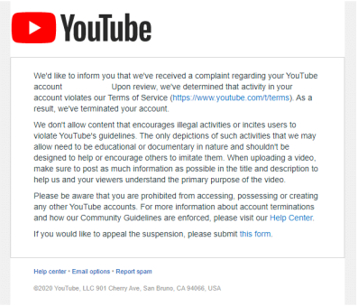 What happens when you upload a video that is against Community Guidelines.