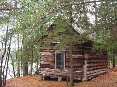 Cabin in the woods.