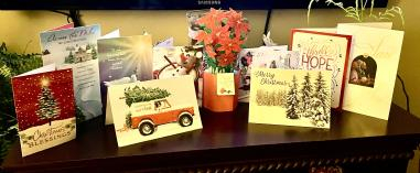 My 2022 Christmas cards from “Cards of Love” members. 
