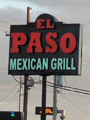El Paso Mexican Restaurant Sign