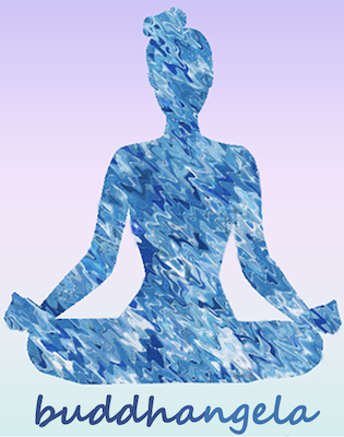 Meditation in blue & white