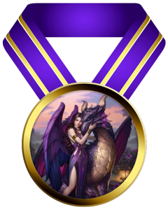 Purple Princess and Dragon Medal