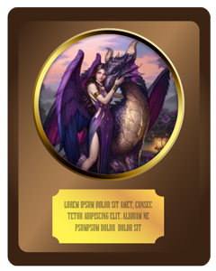 Purple Princess and Dragon Plaque