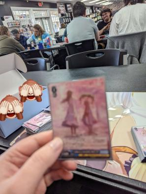 Chris-Chan spotted playing cards at "Battlegrounds" game store.