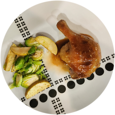 Duck with Asian apricot sauce