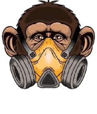 gas mask monkey