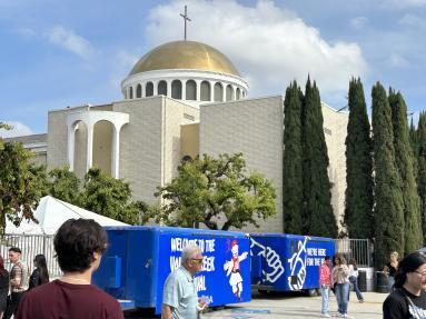 Greek Church and Festival Sign