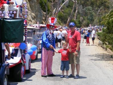 The Golf Cart parade celebrating the 4th. 