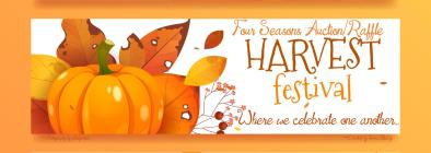 A Fall banner for the Four Seasons Auction/Raffle.