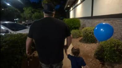 Father and Son leaving the Hibachi Grill!