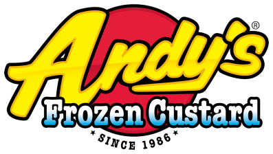 Logo for the ice cream parlor, "Andy's Frozen Custard."