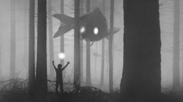 A phantom fish appears to a boy in the woods.