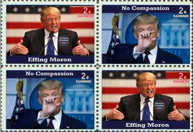 A spoof of a commemorative  stamp panel